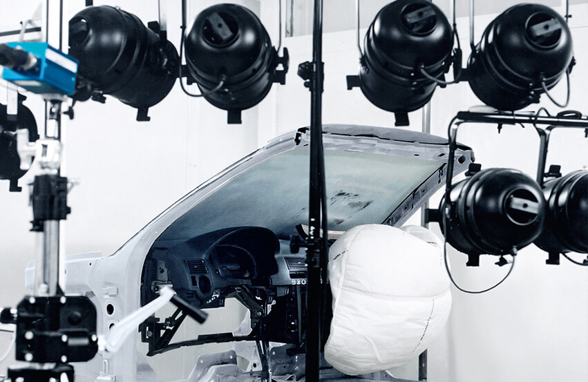 Instalación de pruebas de airbags