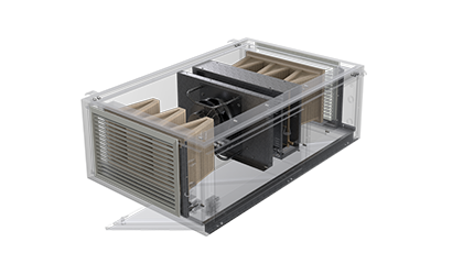 二次空気冷却ユニットVindur®Top - 熱消毒機能を備えた画期的な二次空気冷却装置です。ウイルス、細菌、カビ類に対する作用が持続します。