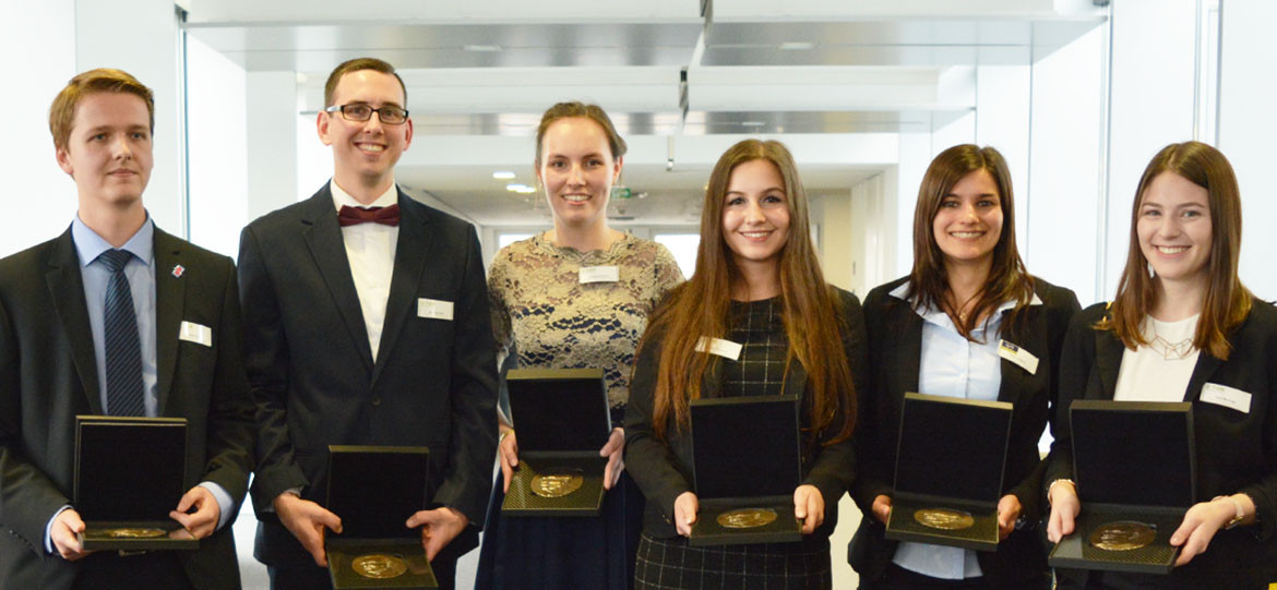 Six THM graduates awarded for achievements in studies and honorary office
